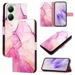 For vivo Y27 4G Global PT003 Marble Pattern Flip Leather Phone Case(Pink Purple Gold)