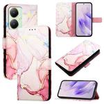 For vivo Y27 4G Global PT003 Marble Pattern Flip Leather Phone Case(Rose Gold)