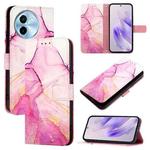 For vivo Y38 5G PT003 Marble Pattern Flip Leather Phone Case(Pink Purple Gold)