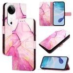 For vivo S19 PT003 Marble Pattern Flip Leather Phone Case(Pink Purple Gold)