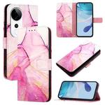 For vivo S19 Pro PT003 Marble Pattern Flip Leather Phone Case(Pink Purple Gold)