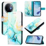 For vivo Y39 5G PT003 Marble Pattern Flip Leather Phone Case(Green)