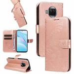 For Xiaomi Mi 10T Lite 5G Swallowtail Butterfly Embossed Leather Phone Case(Rose Gold)
