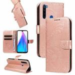 For Xiaomi Redmi Note 8T Swallowtail Butterfly Embossed Leather Phone Case(Rose Gold)
