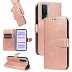 For Xiaomi Redmi K60 / K60 Pro Swallowtail Butterfly Embossed Leather Phone Case(Rose Gold)