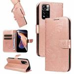 For Xiaomi Redmi Note 11 Pro 5G / 4G Swallowtail Butterfly Embossed Leather Phone Case(Rose Gold)