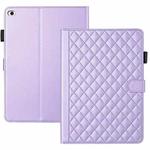 For iPad mini 5 / mini 4 / mini 3  Rhombus Lattice Leather Smart Tablet Case(Purple)