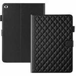 For iPad mini 5 / mini 4 / mini 3  Rhombus Lattice Leather Smart Tablet Case(Black)