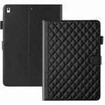 For iPad Air / Air 2 / 9.7 2017 / 2018 Rhombus Lattice Leather Smart Tablet Case(Black)