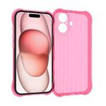 For iPhone 16 Plus Water Ripple Fine Hole TPU Phone Case(Pink)