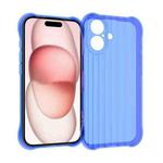 For iPhone 16 Plus Water Ripple Fine Hole TPU Phone Case(Fluorescent blue)