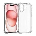 For iPhone 16 Water Ripple Fine Hole TPU Phone Case(Transparent)