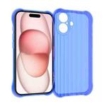 For iPhone 16 Water Ripple Fine Hole TPU Phone Case(Fluorescent blue)
