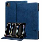 For iPad Pro 11 2022 / 2021 / 2020 / 2018 Cat Buckle Leather Smart Tablet Case(Royal Blue)