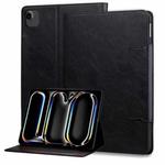 For iPad Pro 12.9 2022 / 2021 / 2020 / 2018 Cat Buckle Leather Smart Tablet Case(Black)