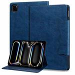 For iPad Pro 13 2024 Cat Buckle Leather Smart Tablet Case(Royal Blue)