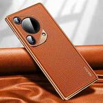 For Huawei Pura 70 Ultra SULADA TPU + Litchi Texture Leather Phone Case(Orange)