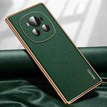 For Honor Magic6 SULADA TPU + Litchi Texture Leather Phone Case(Green)