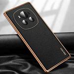 For Honor Magic6 SULADA TPU + Litchi Texture Leather Phone Case(Black)