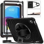 For iPad 10th Gen 10.9 2022 Rotation Holder Silicone Hybrid PC Tablet Case(Black)