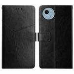For Sharp Aquos Wish 4 HT01 Y-shaped Pattern Flip Leather Phone Case(Black)
