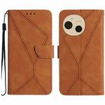 For Sharp Aquos sense9 Stitching Embossed Leather Phone Case(Brown)