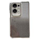 For OPPO Find N2 Electroplating Frame + Glitter Paper Full Coverage Phone Case(Black)
