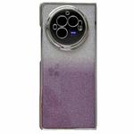 For vivo X Fold3 Electroplating Frame + Glitter Paper Full Coverage Phone Case(Purple)