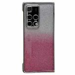 For Huawei Mate X2 Electroplating Frame + Glitter Paper Full Coverage Phone Case(Pink)