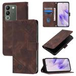 For vivo V29e 5G Global / Y200 5G Global Skin Feel Embossed Leather Phone Case(Brown)