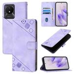 For vivo Y02 / Y02A / Y02t / Y11 2023 Skin Feel Embossed Leather Phone Case(Light Purple)