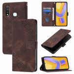 For vivo Y19 / Y5s / U3 / U20 / Z5i Skin Feel Embossed Leather Phone Case(Brown)