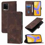 For vivo Y33s 4G Global / Y21 / Y21s / Y21t Skin Feel Embossed Leather Phone Case(Brown)