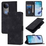 For vivo V50 5G Global Skin Feel Embossed Leather Phone Case(Black)