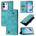 For vivo Y29 4G Global Skin Feel Embossed Leather Phone Case(Green)