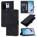 For vivo S30 Pro mini Skin Feel Embossed Leather Phone Case(Black)