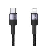 USAMS SJ729 30W USB-C/Type-C to 8 Pin Aluminum Alloy Data Cable, Length: 1.2m(Tarnish)