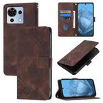 For ZTE Blade V50 Vita Skin Feel Embossed Leather Phone Case(Brown)