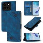 For ZTE Blade A35 / A55 Skin Feel Embossed Leather Phone Case(Blue)