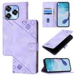 For Oukitel C50 Skin Feel Embossed Leather Phone Case(Light Purple)