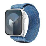 For Apple Watch Series 6 44mm Cowboy Nylon Hook and Loop Fastener Watch Band(Royal Blue)