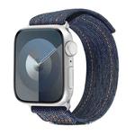 For Apple Watch Series 6 44mm Cowboy Nylon Hook and Loop Fastener Watch Band(Grey)