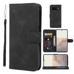 For Google Pixel 6 Skin Feel Geometric Lines Leather Phone Case(Black)