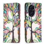 For Honor 200 Colored Drawing Pattern Leather Phone Case(Tree Life)