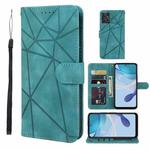 For Motorola Moto G 5G 2023 Skin Feel Geometric Lines Leather Phone Case(Green)