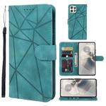 For Motorola Edge 50 Pro Skin Feel Geometric Lines Leather Phone Case(Green)