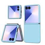 For Samsung Galaxy Z Flip7 5G Flat Skin Feel TPU+PC Shockproof Phone Case(Light Blue)