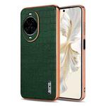 For Huawei nova 14 AZNS Electroplated Frame Crocodile Texture Full Coverage Phone Case(Green)