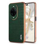 For Huawei nova 14 Ultra AZNS Electroplated Frame Crocodile Texture Full Coverage Phone Case(Green)