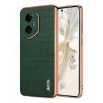 For Honor 300 AZNS Electroplated Frame Crocodile Texture Full Coverage Phone Case(Green)